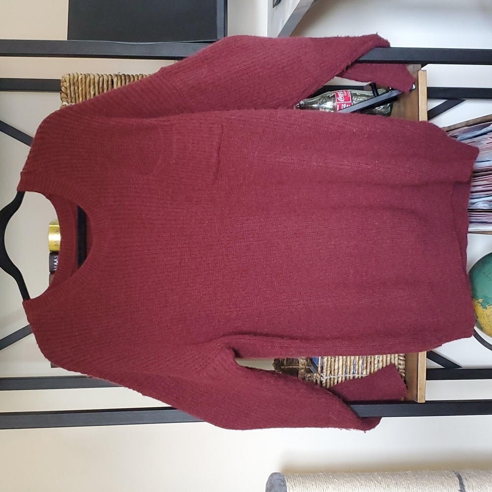 Confy, Oversized Sweater - Maroon